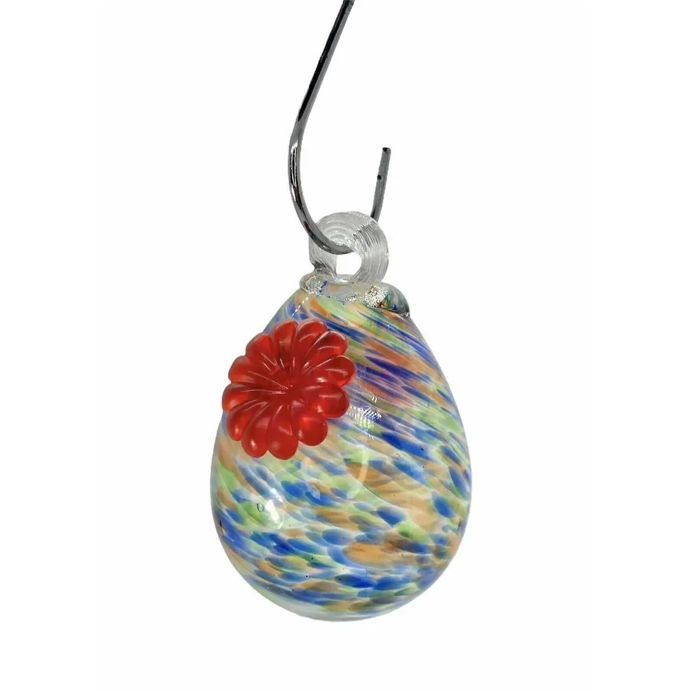 Yankee Candle Speckled Glass Discontinued Hummingbird Feeder w/Hanger EUC